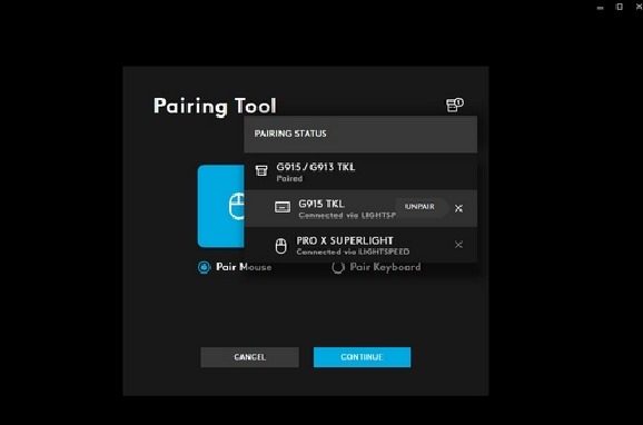 Logitech - G Pro X SUPERLIGHT - Using the Device Pairing Tool in G HUB Using the Device Pairing Tool in G HUB