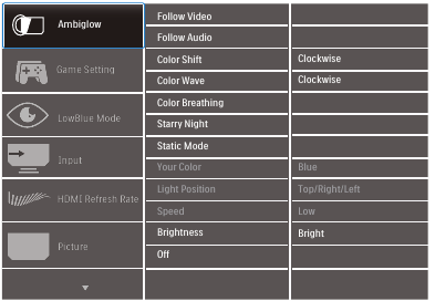 Philips - 559M1 - Description of the On Screen Display Description of the On Screen Display