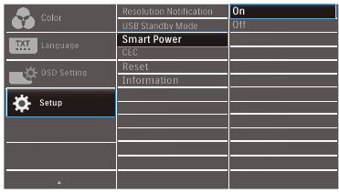 Philips - 559M1 - How to enable Smart Power? How to enable Smart Power?