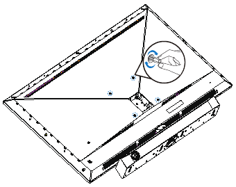 Philips - 559M1 - Remove the Base Assembly for VESA Mounting - Step 4 Remove the Base Assembly for VESA Mounting - Step 4