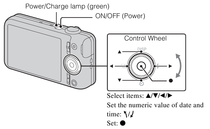 Sony - Cyber-shot DSC-WX50 - Setting the clock Setting the clock