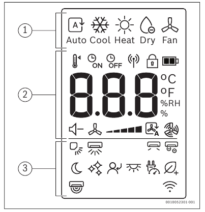Bosch - Climate 7000i CL7000iU W 20 E - Remote control display Remote control display