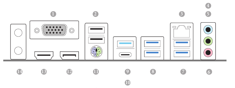 ASROCK - B550M Pro4 - I/O Panel I/O Panel
