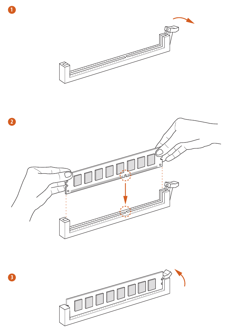 ASROCK - B550M Pro4 - Installing Memory Modules (DIMM) Installing Memory Modules (DIMM)