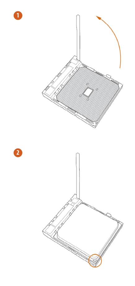 ASROCK - B550M Pro4 - Installing the CPU - Step 1 Installing the CPU - Step 1