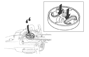 Husqvarna - 455 Rancher - Needle bearing lubrication Needle bearing lubrication