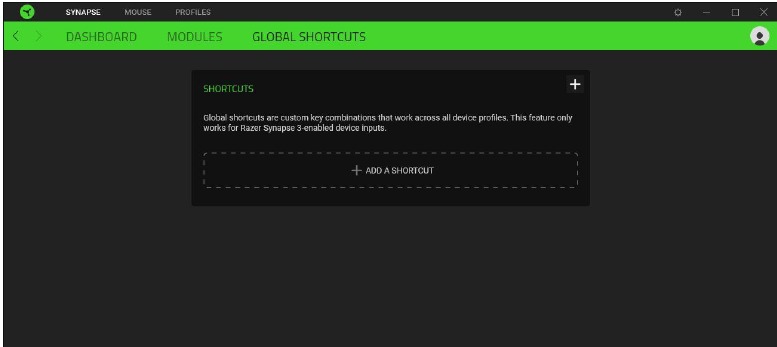 RAZER - BASILISK V3 PRO - CONFIGURING YOUR DEVICE - Global Shortcuts CONFIGURING YOUR DEVICE - Global Shortcuts