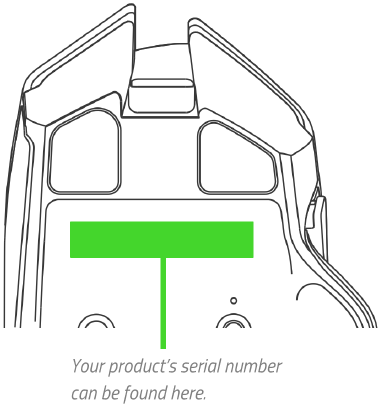 RAZER - BASILISK V3 PRO - Serial Number Location Serial Number Location