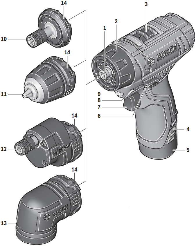 Bosch - GSR12V-140FC - Functional Description Functional Description