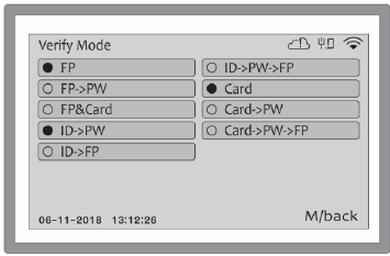 Nice - C2 PRO - ADVANCED - VERIFY MODE MENU ADVANCED - VERIFY MODE MENU