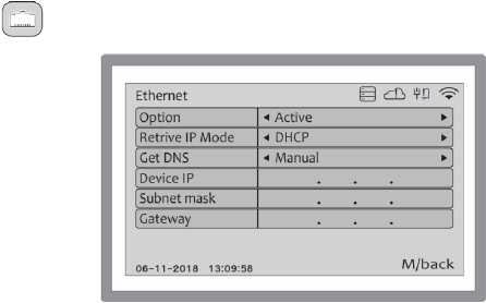 Nice - C2 PRO - NETWORK - ETHERNET MENU NETWORK - ETHERNET MENU