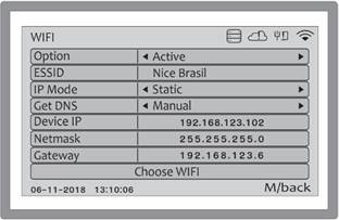 Nice - C2 PRO - NETWORK - WIFI MENU NETWORK - WIFI MENU