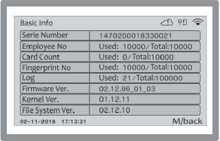 Nice - C2 PRO - SETTING - BASIC INFO MENU SETTING - BASIC INFO MENU