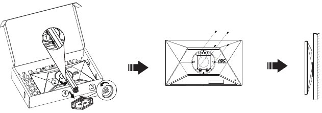 AOC - Q27G4XN - Preparing to Install An Optional Wall Mounting Arm Preparing to Install An Optional Wall Mounting Arm