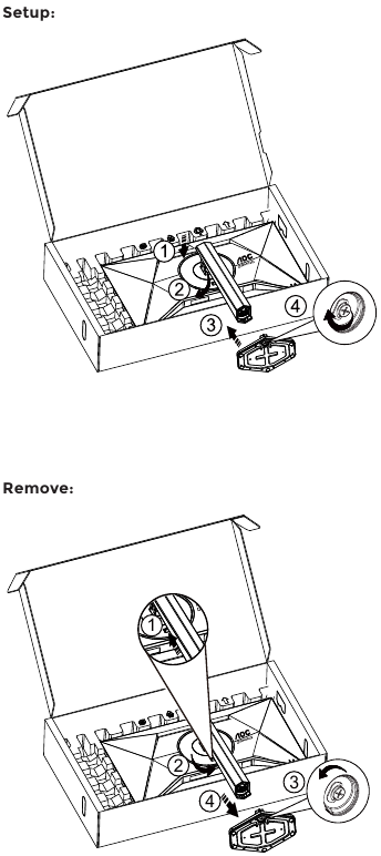 AOC - Q27G4XN - Setup - Setting up Stand & Base Setup - Setting up Stand & Base