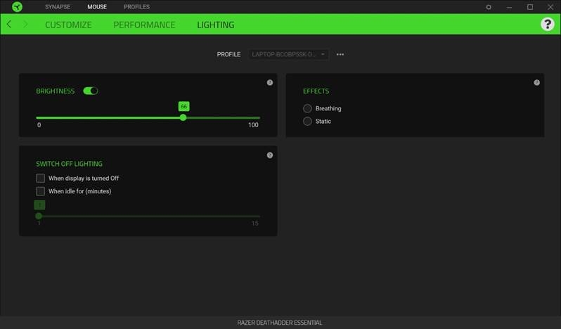 Razer - DEATHADDER ESSENTIAL - MOUSE TAB - Lighting MOUSE TAB - Lighting