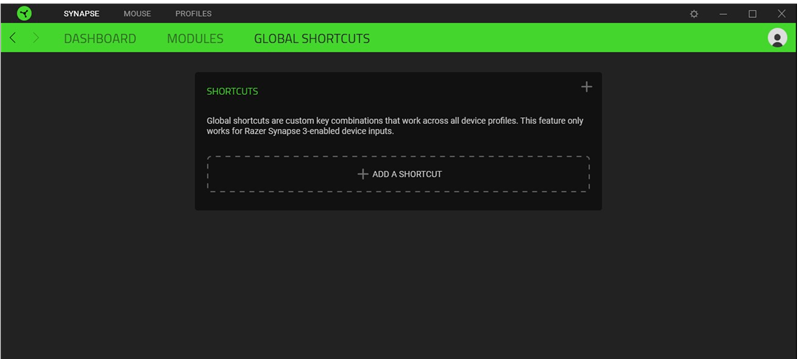 Razer - DEATHADDER ESSENTIAL - SYNAPSE TAB - Global shortcuts SYNAPSE TAB - Global shortcuts