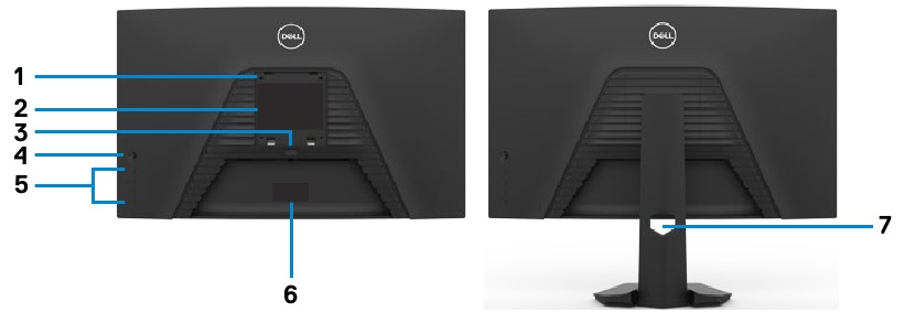 Dell - S2722DGM - Back view Back view