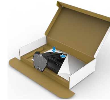 Dell - S2722DGM - To attach the monitor stand - Step 3 To attach the monitor stand - Step 3