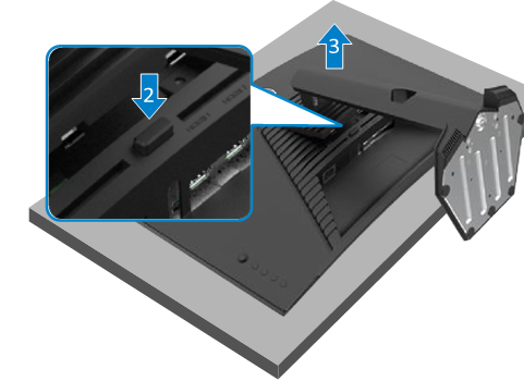 Dell - S2722DGM - To remove the stand To remove the stand