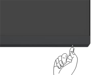 Dell - S2722DGM - Turning on the monitor Turning on the monitor
