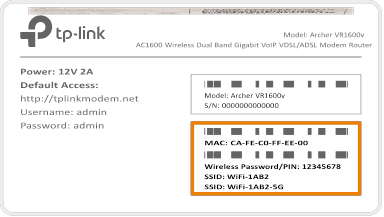 TP-Link - VR1600v - WiFi Setup WiFi Setup