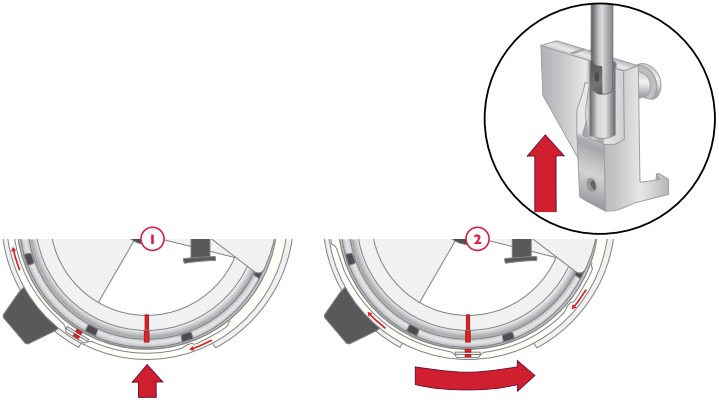 Husqvarna - VIKING - Fastening the Attachment Holder - Step 1 Fastening the Attachment Holder - Step 1