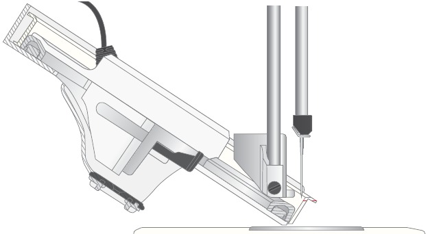 Husqvarna - VIKING - Fastening the Attachment Holder - Step 2 Fastening the Attachment Holder - Step 2