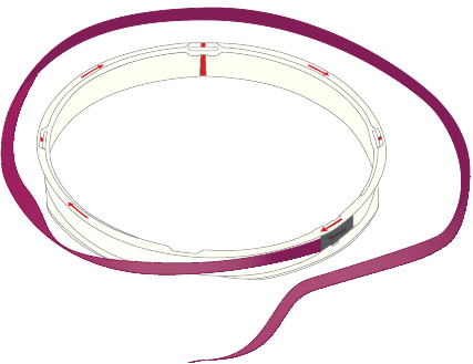 Husqvarna - VIKING - Winding Ribbon - Step 2 Winding Ribbon - Step 2
