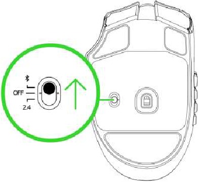 Razer - NAGA V2 HYPERSPEED - Connecting Via Bluetooth mode - Step 1 Connecting Via Bluetooth mode - Step 1