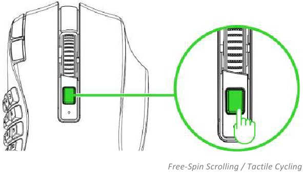 Razer - NAGA V2 HYPERSPEED - Switching Scroll Modes Switching Scroll Modes