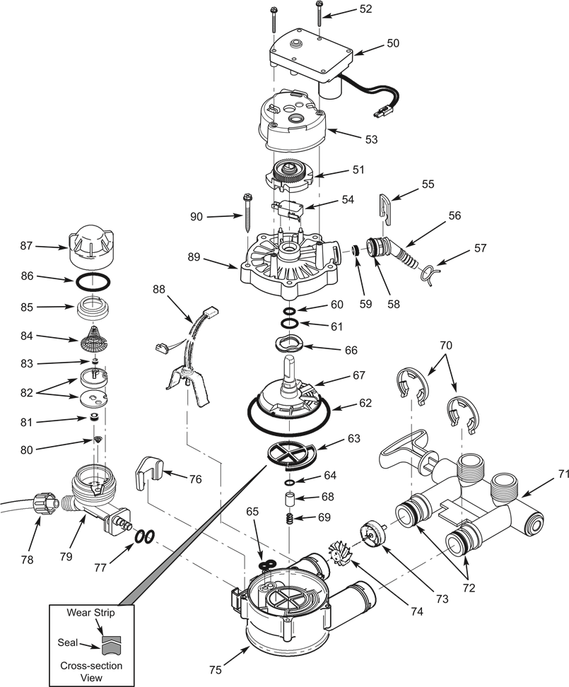 Whirlpool - WHES30 - Valve Exploded View Valve Exploded View
