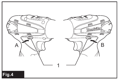 Makita - DF330D - Reversing switch action Reversing switch action