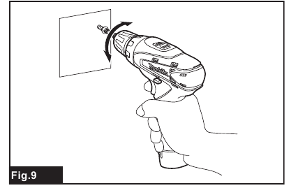 Makita - DF330D - Using the tool as a hand screwdriver Using the tool as a hand screwdriver