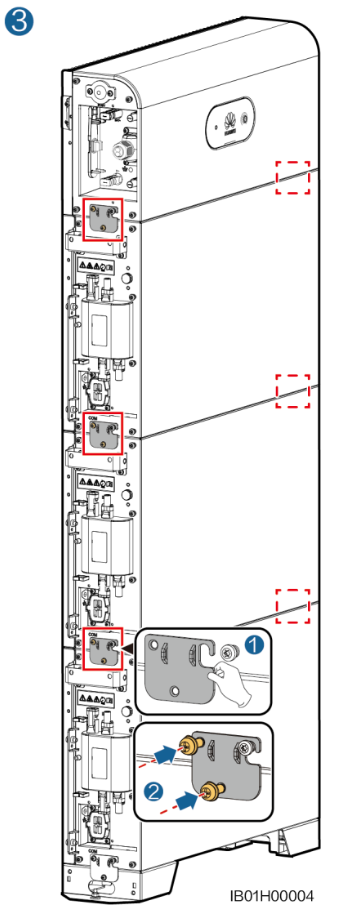 Huawei - LUNA2000-(5-30)-S0 - Installing Battery Expansion Modules - Step 3 Installing Battery Expansion Modules - Step 3