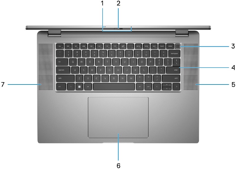 Dell - Latitude 7640 - Views of the Product - Top View Views of the Product - Top View