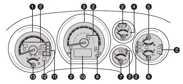 Toyota - TUNDRA 2011 - Instrument cluster - With multi-information display Instrument cluster - With multi-information display