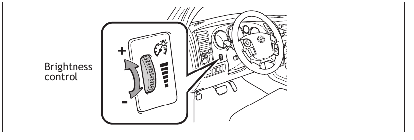 Toyota - TUNDRA 2011 - Light control-Instrument panel Light control-Instrument panel