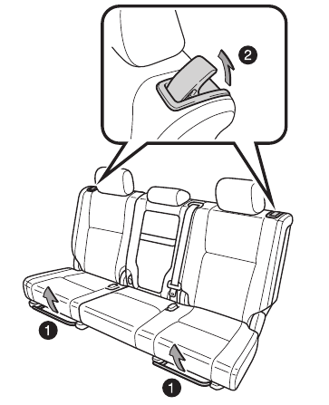 Toyota - TUNDRA 2011 - Seat adjustments-Rear (CrewMax models) Seat adjustments-Rear (CrewMax models)