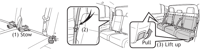 Toyota - TUNDRA 2011 - Seats-Folding - Rear (double cab model) Seats-Folding - Rear (double cab model)