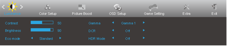 AOC - G2490VX - OSD Setting OSD Setting