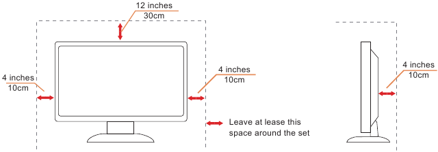 AOC - G2490VX - Safety - Installed with stand Safety - Installed with stand