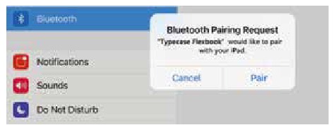 typecase - TOUCH - To Pair with Your iPad - Step 4 To Pair with Your iPad - Step 4