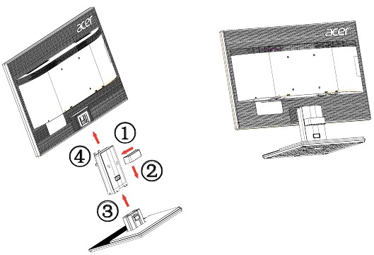 Acer - K202HQL - Attaching the Base Attaching the Base