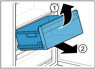 Bosch - KGN Series - Removing parts - Removing freezer drawer Removing parts - Removing freezer drawer