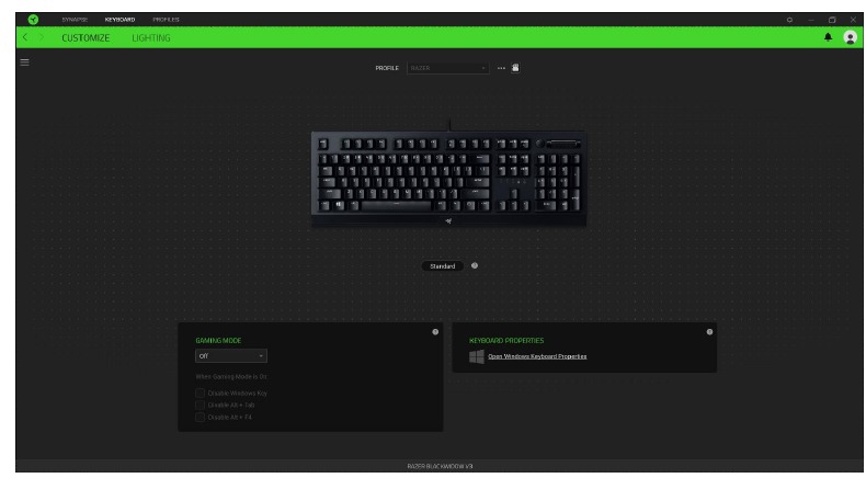 RAZER - BLACKWIDOW V3 - Customize Customize