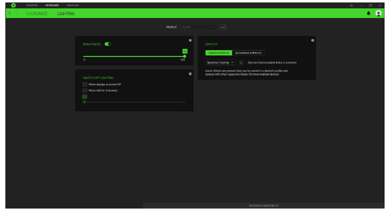RAZER - BLACKWIDOW V3 - Lighting Lighting