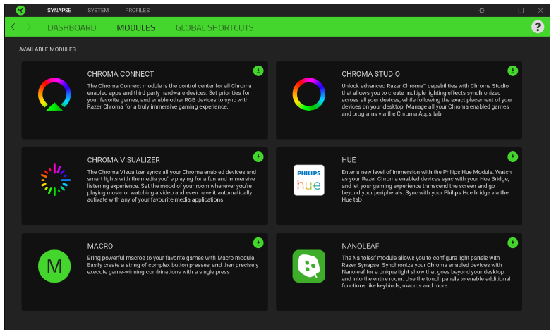RAZER - BLACKWIDOW V3 - Modules Modules