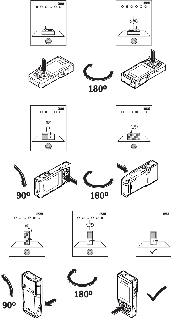 Bosch - GLM400C - Accuracy Check and Calibration of the Grade Measurement Accuracy Check and Calibration of the Grade Measurement