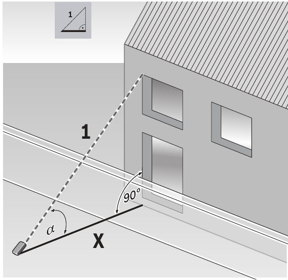 Bosch - GLM400C - Indirect Distance Measurement - Step 3 Indirect Distance Measurement - Step 3